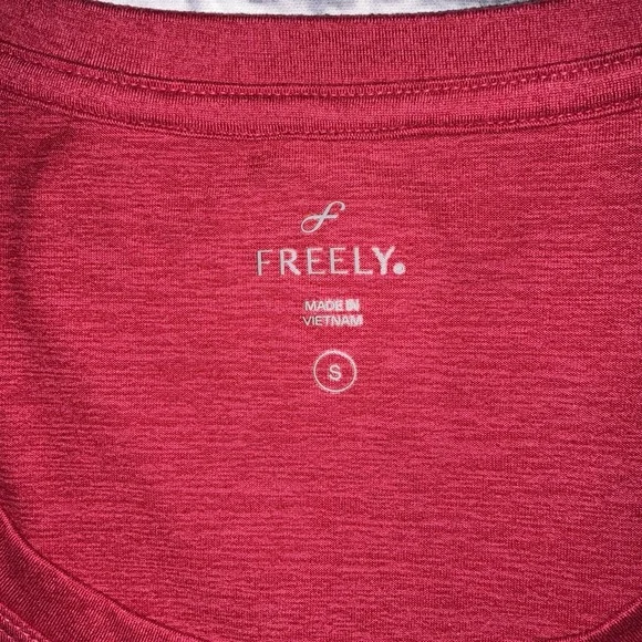 Freely Womens Pink Long Sleeve Shirt Size S Workout Shirt - Picture 2 of 7